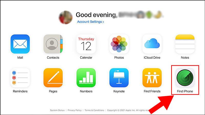 通过icloud.com进入iCloud主页，并使用你在苹果手机上登录的iCloud帐户登录以解锁