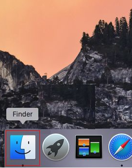 首先在mac系统的桌面上，找到Finder图标点击进入