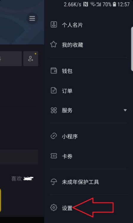 进入后，找到最下方的“设置”一栏继续点击进去